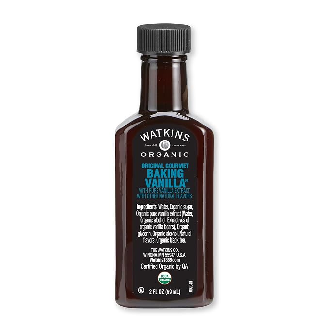 Watkins Organic Original Gourmet Baking Vanilla, with Pure Vanilla Extract, 2 oz. Bottle, 1-Pack