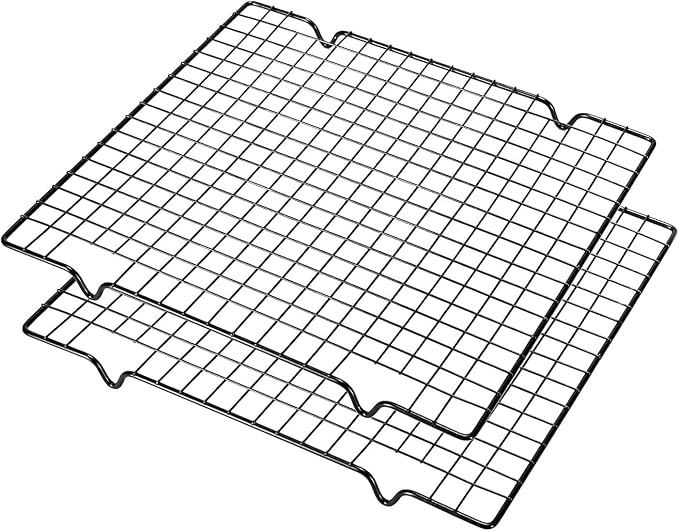 VNIMTI Baking Cooling Rack 2 Sets, Cookie Cooling Racks for Cooking, Baking, Roasting, Grilling, Drying, Oven Safe Wire Rack, 11" * 10" Small Squares Grids