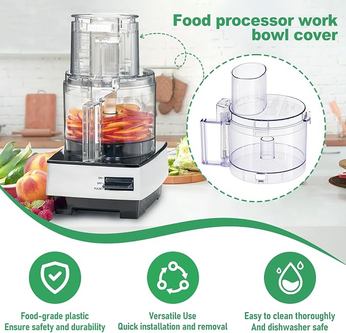 7 Cup Food Processor Replacement Parts Kit for Cuisinart DLC-10 Series Food Processors,Contain:FP-631AGTX-1 Food Processor Work Bowl & DLC-117BGTXT1 Food Work Bowl Cover