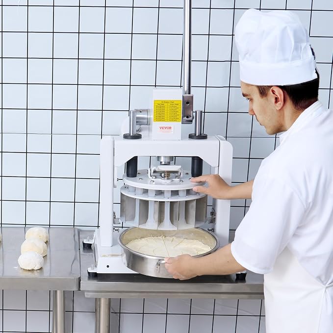 VEVOR Dough Divider,18PCS Manual Dough Divider Cutter,2.11oz - 9.88oz Dough Press Dough Cutting with 304 Stainless Steel Tray and Blade,Pastry Divider for Bakery,Restaurant,Commercial Food Preparation