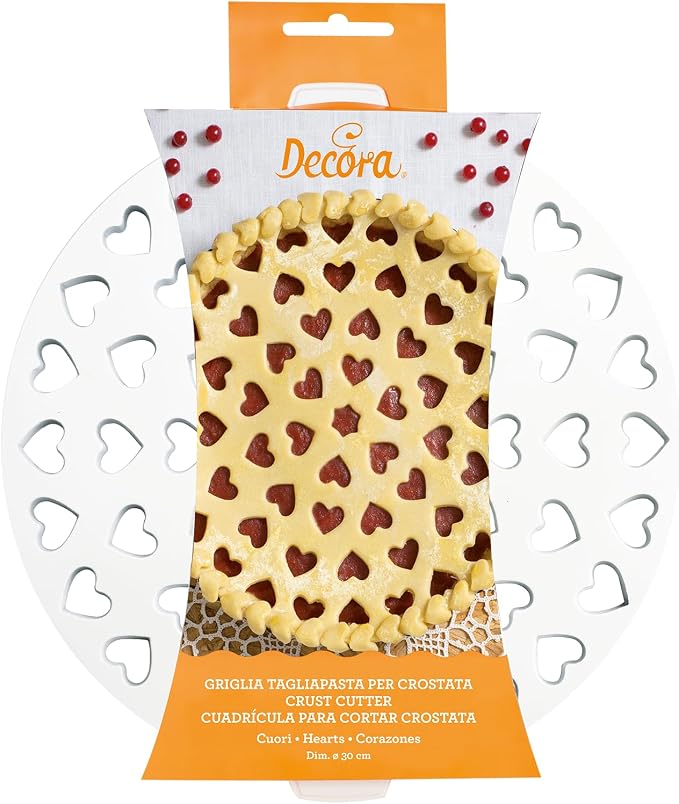 DECORA Hearts Crust Cutter, White, 30 x 30 x 3 cm