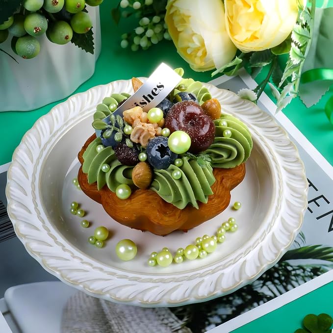 Green and Yellow Pearl Sprinkles for Cake Decorating Edible, ST Patrick Day Sprinkles with 4 Sizes Sugar 130g/4.6oz, for Cupcake, Ice Cream, Donuts, Macaron Toppings Supplies (2mm, 4mm, 7mm, 1cm)