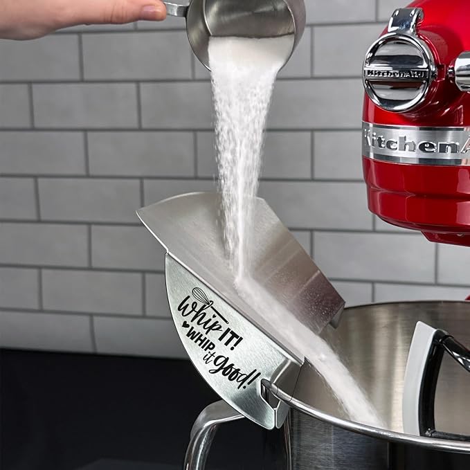 New Metro Design Pouring Chute Stand Mixer Replacement Pouring Shield with Unique Laser Etched Motto, Whip It! Whip it Good!