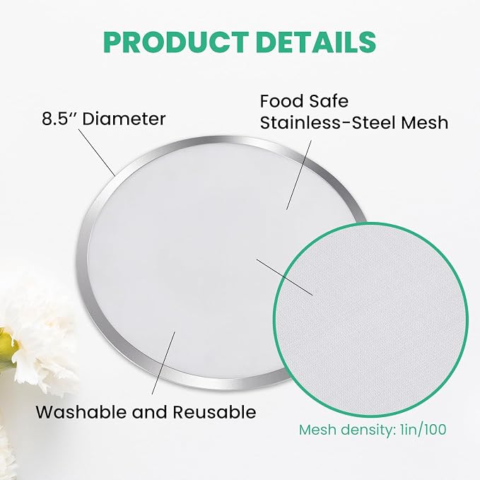 2 Pack Cookie Stencil Screen, Tool for Cookie Stenciling & Airbrushing, Use on Its Own or with a Cookie Stencil Holder, Cookie Decorating Supplies, Made with Food-Safe Stainless Steel