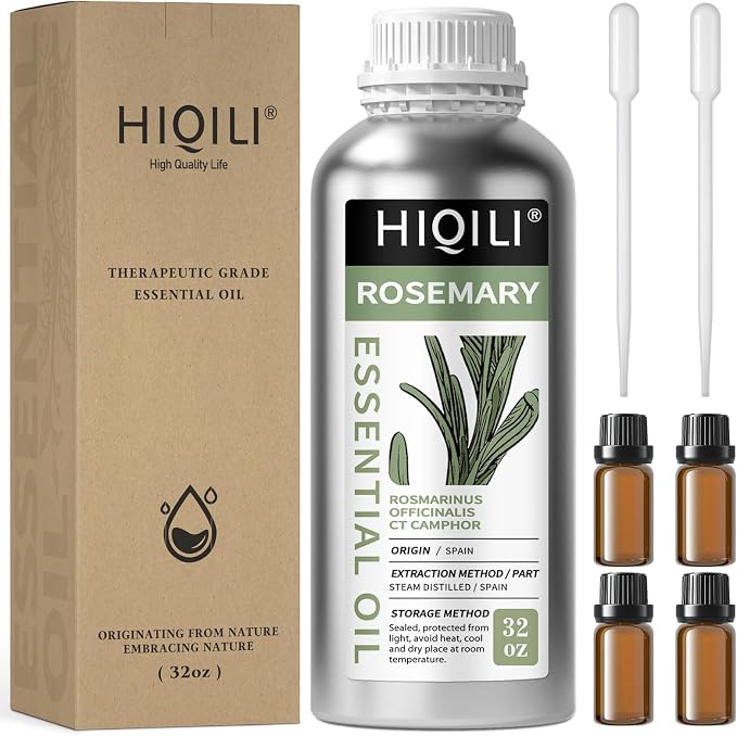 HIQILI 1000ML Rosemary Oil for Hair Growth, Add to Shampoo & Conditioner - 32 Fl Oz