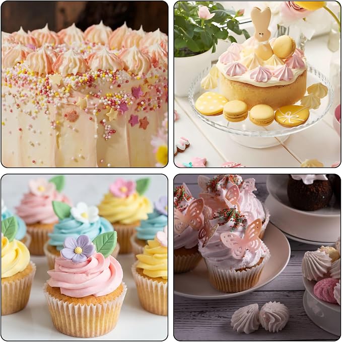 11 Piece Reusable Piping Bags and Tips Set, 16inch Pastry Bags with 6pcs Large Stainless Icing Tips, Coupler and Cleaner, Suitable for Cake Decorating, Cupcakes, Cookies