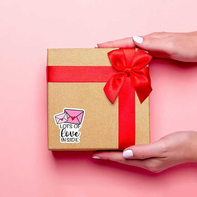 Littlefa Cute Lots of Love Inside Stickers,Love Mail Sticker,Small Business Stickers,Mail Packaging Sticker for Small Business 500 PCS