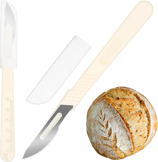 2 Pcs Sourdough Bread Lame Scoring Tool 6'' Bread Lame Bread Scorer Tool Stainless Steel Blades with Protective Cover for Sourdough Dough Scoring for Homemade and Bakery Use