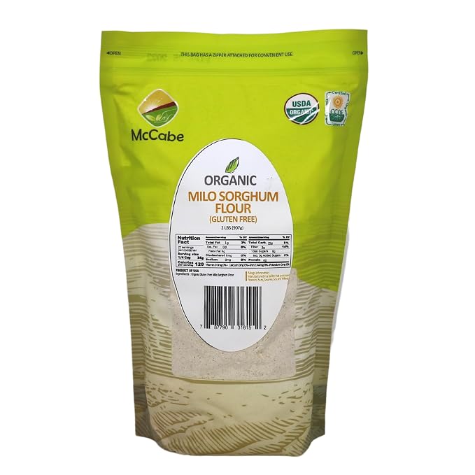 McCabe Organic Milo Sorghum Flour, 2lbs | USDA and CCOF Certified | Product of USA