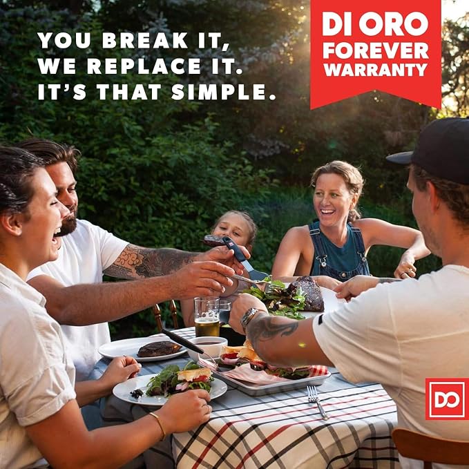 DI ORO 6-Piece Silicone Spatula Set - Rubber Kitchen Utensils for Baking, Cooking & Mixing - Heat-Resistant 600°F BPA Free Spatulas for Nonstick Cookware - Dishwasher Safe (Red)