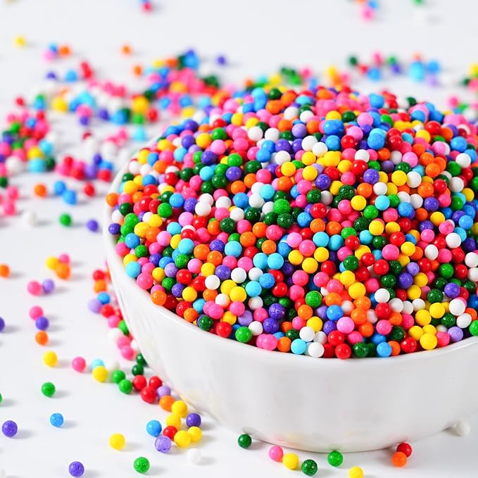 Rainbow Sprinkles Bulk for Baking 7 oz - Rainbow Nonpareils Sprinkles 2mm Pearls for Baking Cookies, Cakes, Cupcakes, Ice Cream, Chocolate | Perfect for Birthday Christmas Parties & Celebrations