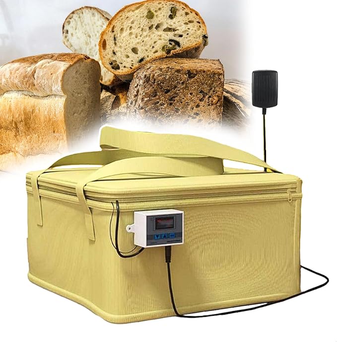 Proofing Box for Bread Making, Dough Fermentation Machine, with Temperature Control Function, Zipper Closure, Dough Proofing Kit, Suitable for Making Bread, Yogurt, Natto