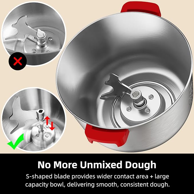 AIZIYO DoughChief, 5.3QT Dough Maker, Dough Mixer with Ferment Function, Bread Maker with 304 Stainless Steel Bowl, Removeable lid, Touch Panel Control, Dough Proofing Box for Pizza & Bread