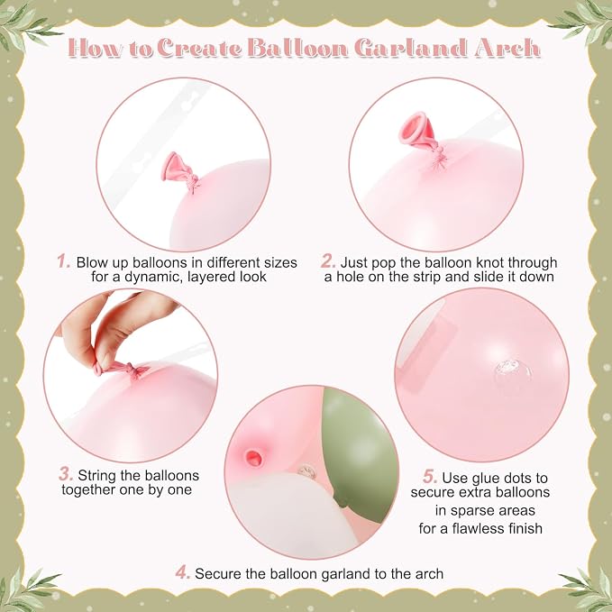 Sage Green Pink Gold Balloon Arch Kit, 128Pcs Sage Green Pastel Pink Light Pink Gold Sand White Balloons for Boho Baby Shower Wedding Bridal Shower Gender Reveal Birthday Party Decorations