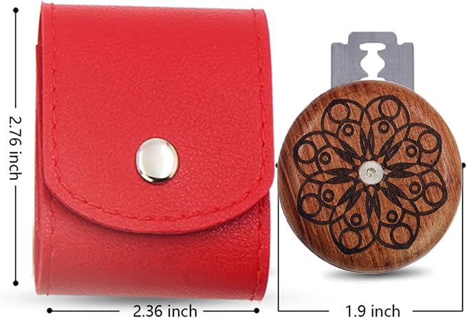 Bread Lame Cutter for Homemade Sourdough Bread Bakers, Slashing Tool Cutting Bread Scoring Knife Razor Cutter, Great Gift for Artisan Bread and Baguette Makers(PU leather case, Bright Red)