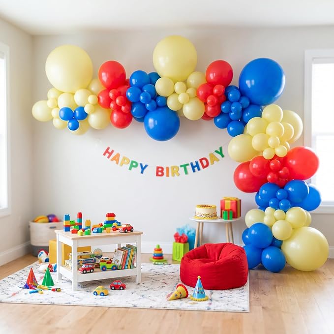 104pcs Pastel Yellow Balloons Different Sizes 18 12 10 5 Inch, Matte Macaron Light Yellow Balloon Garland Arch Kit for Daisy Sunshine Baby Shower Gender Reveal Birthday Decorations