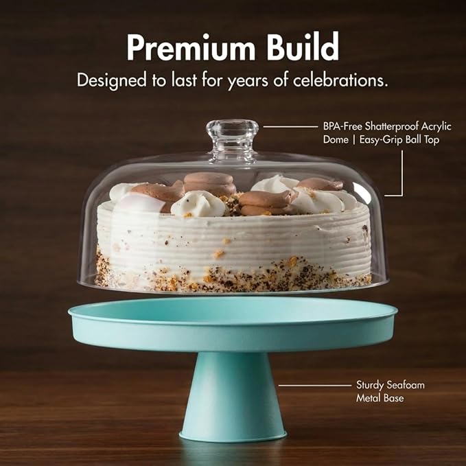 Table Concept Cake Stand, Footed Cake Stand with Lid, Serving Platter, Housewarming Gifts