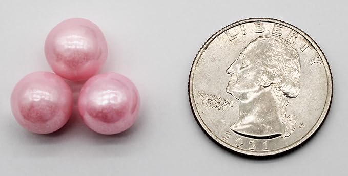 Light Pearl Pink Edible Candy Beads 8 Ounce SIZE: 7MM For Decorating Wedding Cakes-Gemstone Candy For Parties-100% Edible