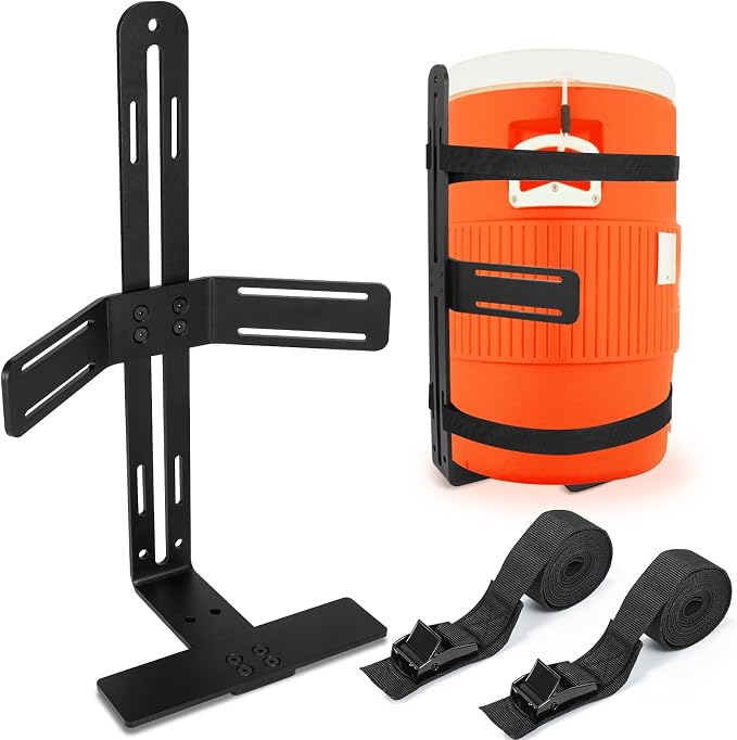 5 Gallon Bucket Holder, Steel Water Cooler Mount Rack,5 Gallon Water Cooler Bucket Holder for Trailer,Truck,RV, Cart, UTV, Mower
