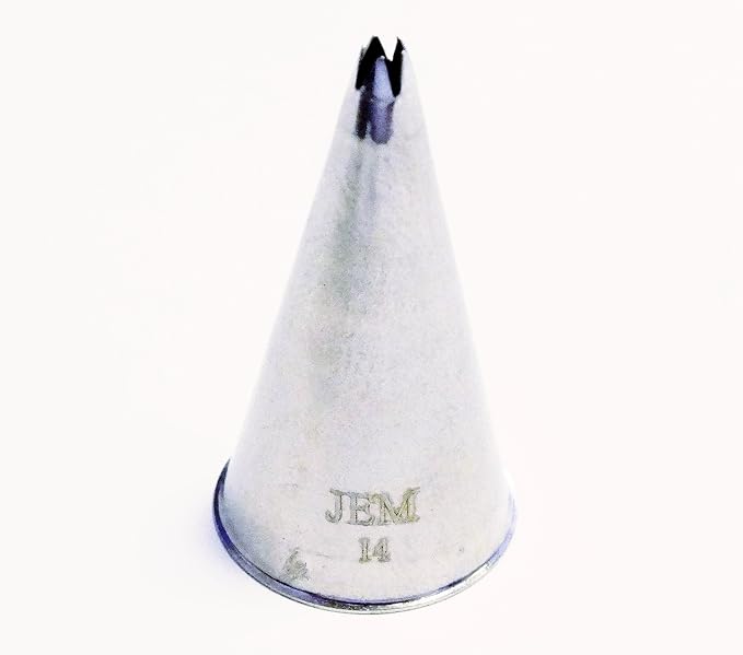 Jem Enterprises Open Star Piping Nozzle Cake Decorating Tip #14, Standard, Silver