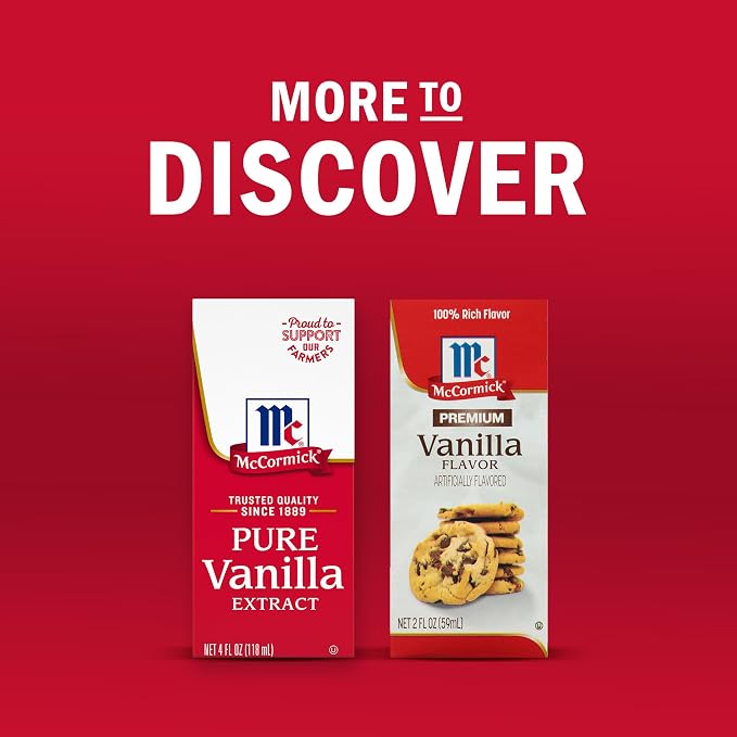 McCormick All Natural Pure Vanilla Extract (Made with Madagascar Vanilla Beans), 4 fl oz