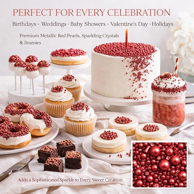 Confect Copper Sprinkles – Premium Metallic Copper Pearl Cake & Cupcake Sprinkles (4.2 oz / 120g) – Bake Stable, Soft Chew, No Synthetic Dyes – Edible Decorating Sprinkles for Cookies & Baking