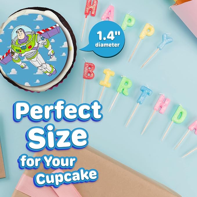 30 x Edible Cupcake Toppers – Classic story Themed Collection of Edible Cake Decorations | Uncut Edible on Wafer Sheet