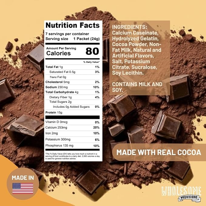 Protein Hot Chocolate, Keto Hot Chocolate Mix, Low Carb Hot Cocoa, 15g Protein, 3g Net Carbs, Low in Sugar, Instant Hot Coco, 7 Individual Macro-Controlled Packages (Classic, 5 Pack)