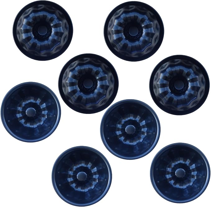 8 Pack Mini Fluted Tube Cake Pan, 4 Inch Nonstick Fluted Tube Cake Pans, Black Carbon Steel Mini Oven Baking Mold Mould for Cupcake, Muffin, Brownie, Pudding, Bavarois, Jello, Flan