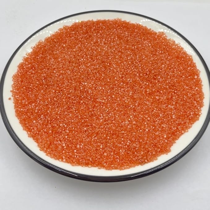Senchanting Orange Sanding Sugar Sprinkles, Edible Crystal Orange Sanding Candy Sugar for Cake Decorating Wedding Party Baking Cupcake Cookie Ice Cream Decoration Supplies 90g/3.2oz