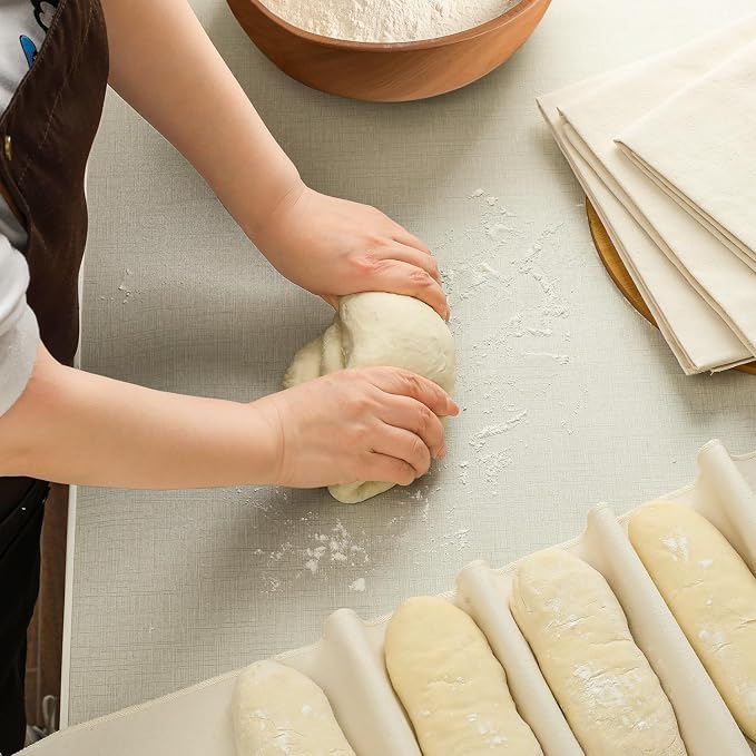 1 Pcs Thickened Bread Proofing Cloth for Baking Sourdough,28x28inch Bread Basket Flour Sack Towels for Dough, Baguettes, Loaves, Pastry, Homemade Bread
