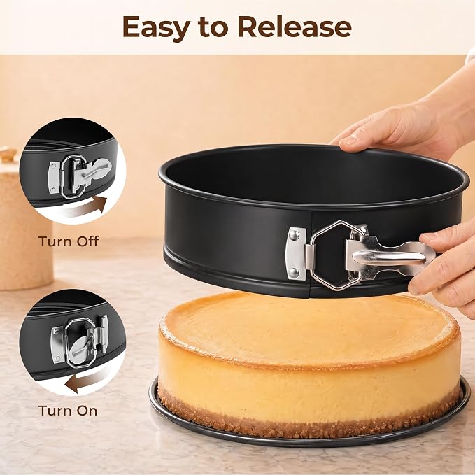 10 Inch Springform Pan, Nonstick & Leakproof | Cheesecake Pan with Removable Bottom, Easy Release for Baking