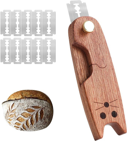 Bread Lame Sourdough Scoring Tools,Bread Scorer Tool for Homemade Bread,Dough Scoring Knife,Bread Razor Tool with 10 Razor Blades