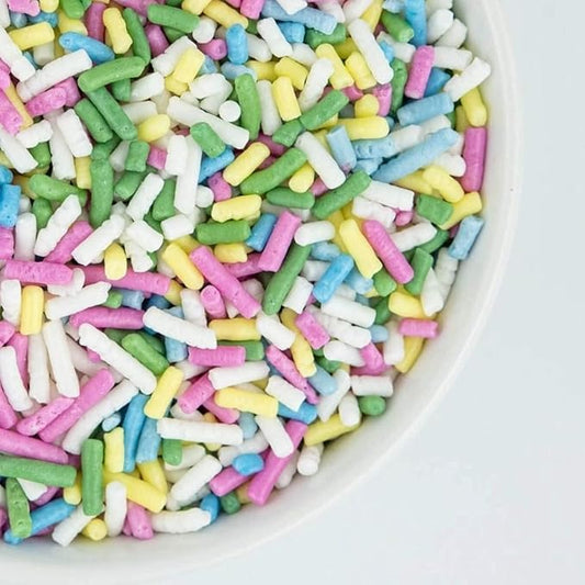 Pastel Sprinkles for Baking Cake and Cupcakes - Pastel Sprinkles Decorations for Ice Cream Toppings Cake Jimmies Donuts Cookies