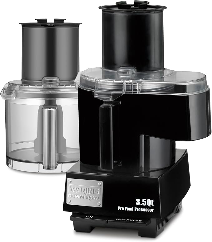 Waring Commercial Food Processor, 3.5 Quart Capacity, 1 Horsepower Motor, Continuous-Feed Food Processor, Vegetable Chopper for Professional Kitchens, WFP14SC