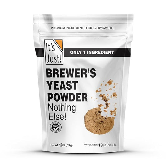 It's Just - Brewers Yeast Powder, Supports Lactation, Keto Baking, Sourdough Bread, Boost Mother's Milk, Make Lactation Cookies, 10oz