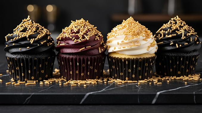 NCS Pearlized Gold Jimmies Edible Sprinkles – Cupcake, Cake & Cookie Decorations, 7 oz