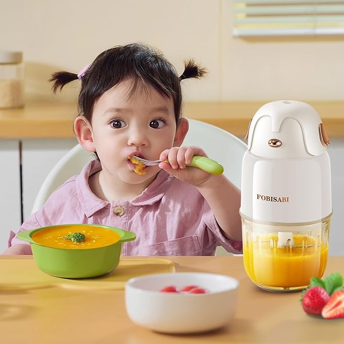 Baby Food Maker - Processor & Blender for Fresh Meals, Fruits, Veggies, Meat & Puree (White)
