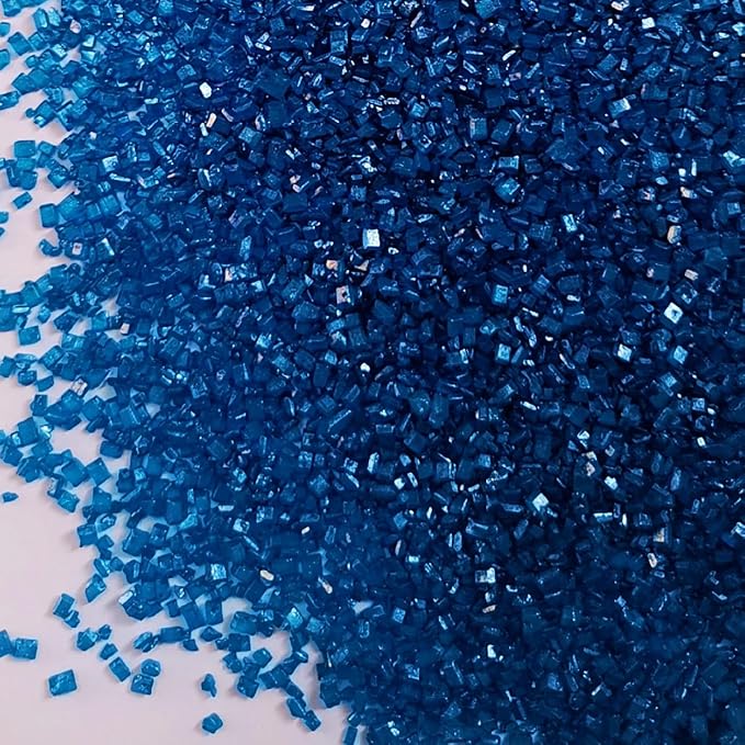 HeDeon&Rles Edible RoyalBlue Sanding Sugar Crystals for Baking 120g/4.23oz Patriotic Sanding Sugar Cake Cupcake Cookie Icing Top Birthday Wedding Independence Day Halloween Christmas Cake Decoration