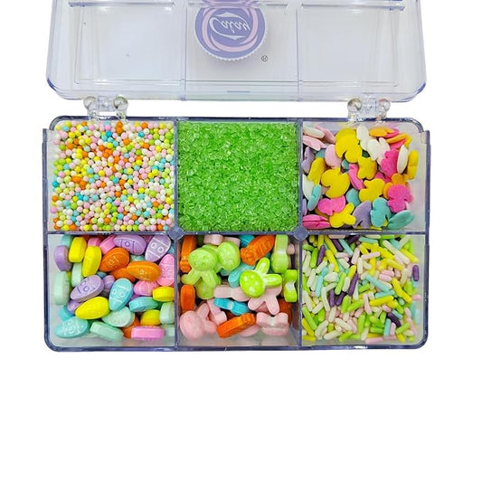 Easter Sprinkles, Edible Bunny Carrots Sprinkle, Rainbow Sprinkles with Jimmies Nonpareils Sanding Sugar for Cake Decorating, Baking, Ice Cream, Cookies Decorations, Cupcake Toppers