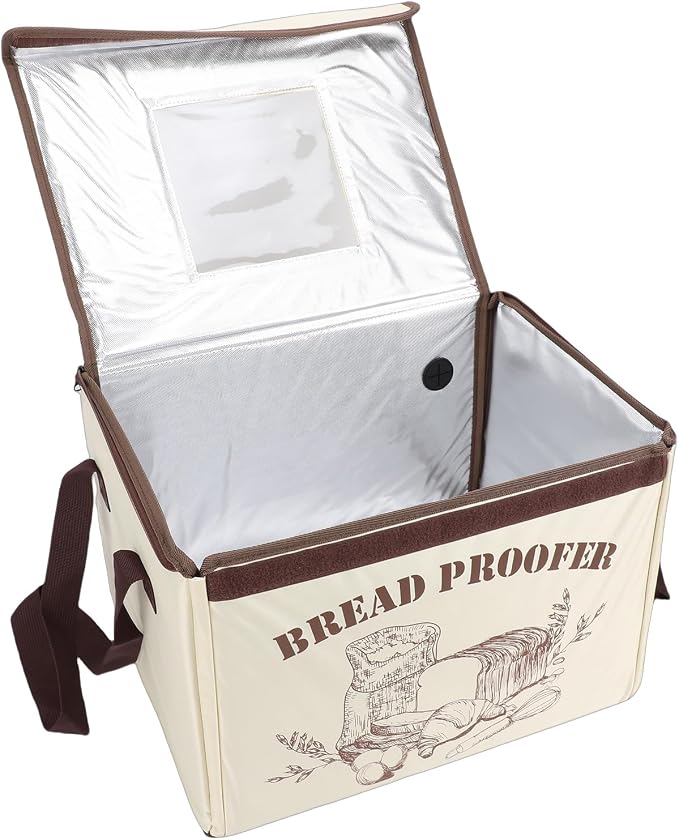 Mingzhe Folding Bread Proofing Box 3 Sided Heating Dough Proofer with 50 to 113F Temp Control Timer for Sourdough Bread Baking Pizza Yogurt (US Plug 110V)