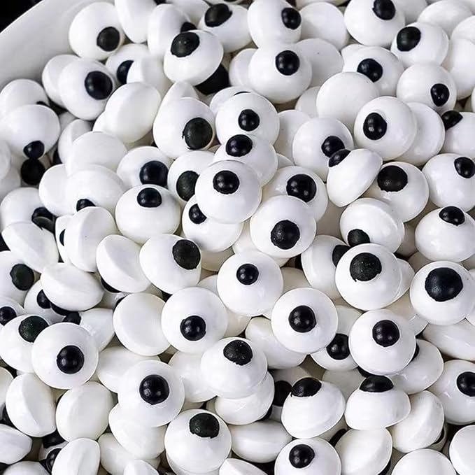 Sentovac 1cm Candy Eyeballs Eyes Edible Sugar Sprinkles Cookie Cake Cupcake Toppers Decorations Small Candy Eyes for Christmas Halloween Easter Cake Decorations Supplies