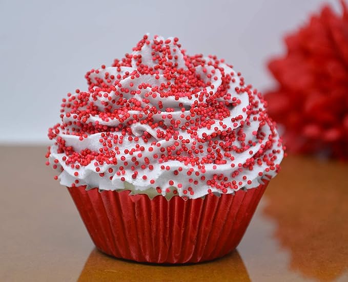 Mystic Sprinkles Solid Color Nonpareils 3.8oz Bottle (Shades of Red)