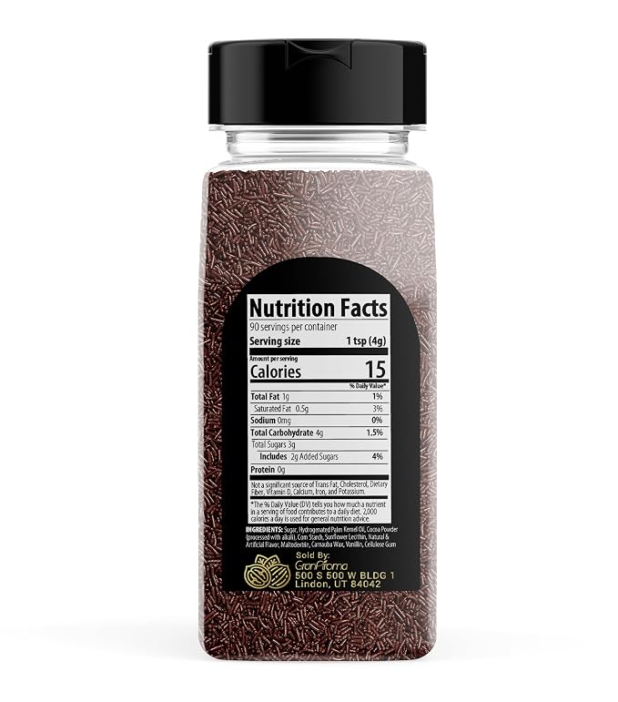 GranAroma Chocolate Sprinkles, Decorative, Cakes & Cupcakes (12.8 Ounce)