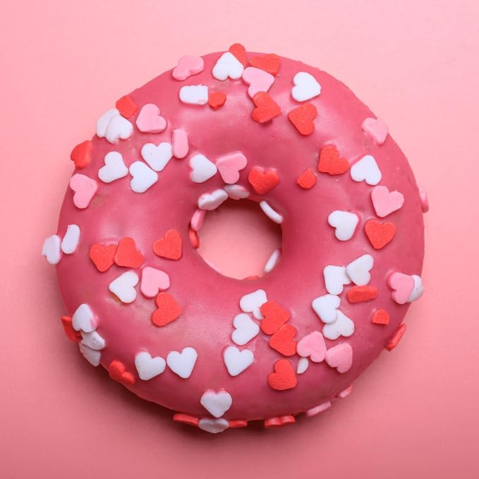 Unpretentious Heart Sprinkles, 1.5 lb, Red Pink & White Mix, Decorative & Fun, Colorful