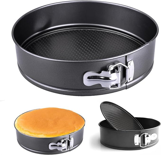 10 Inch Premium Non-stick Springform Pan, Leakproof Round Cheesecake Pan with Removable Bottom, Spring Form for Baking (Black)