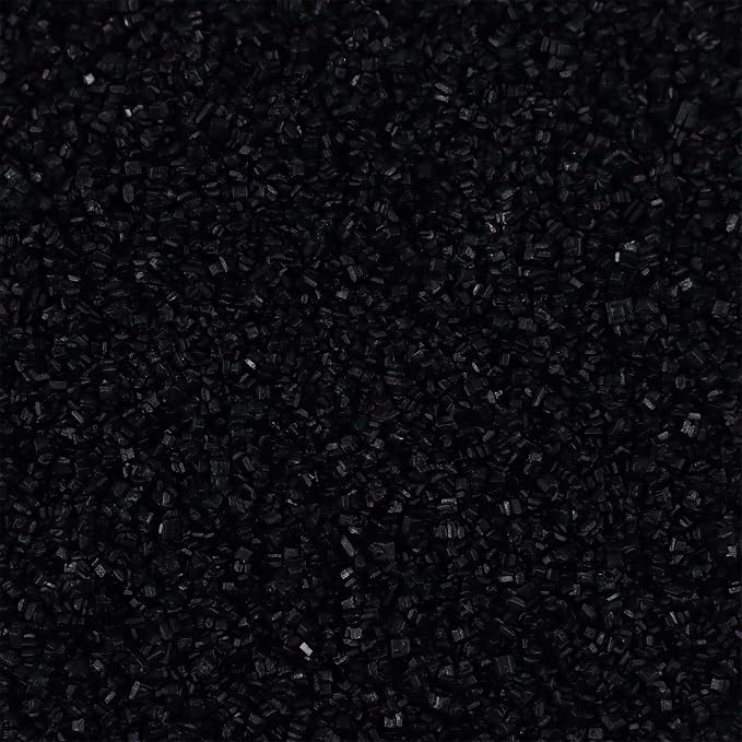 Black Sprinkles for Cake Decorating, 3.52oz Black Sanding Sugar Sprinkles, Edible Glitter Sprinkles for Cupcake Toppers Baking Drinks Cookie Ice Cream Dount Chocolate
