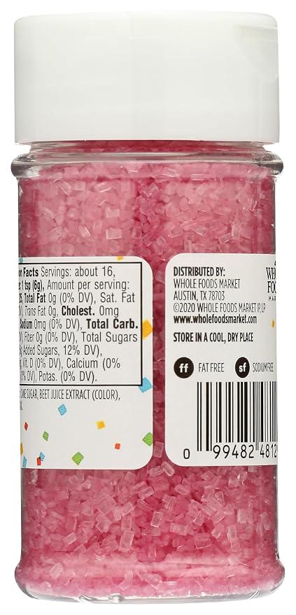 365 by Whole Foods Market, Pink Decorating Sugar, 3.3 Ounce