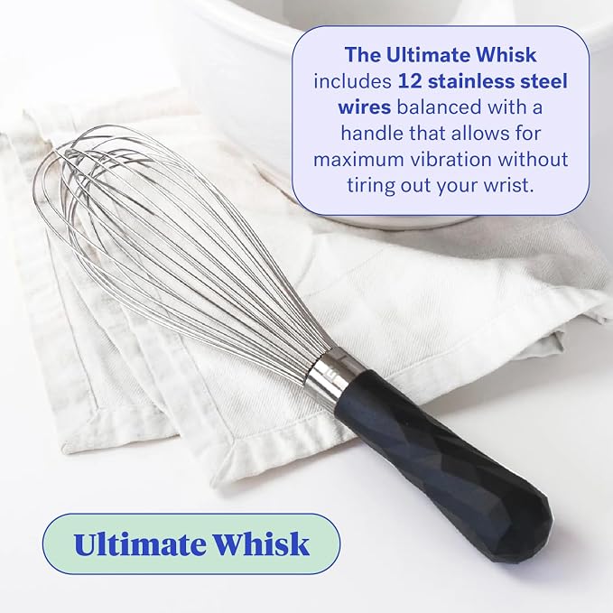 GIR: Get It Right Stainless Steel Whisk, 12 Wire Balloon Whisk for Mixing, Stirring, Beating & Blending – Durable Whisker Tool, 11IN - Red