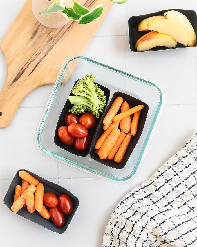 The Silicone Kitchen Silicone Individual Mini Loaf Pans - Reusable, Non-Toxic, BPA Free, Dishwasher Safe, Bento Box Accessories (12 Pack, Black)